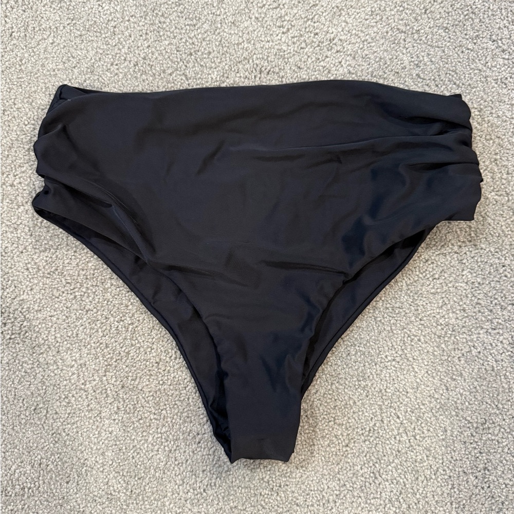 SHEIN NWOT Black High-Waisted Bikini Bottom